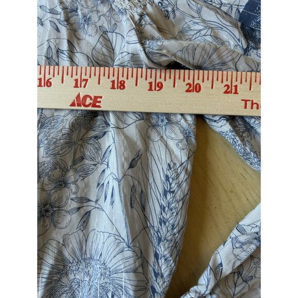 Fox Animal Print Blouse Boho Peasant Shirt Sheer Pinstripe Wildlife Fairy M-L - Picture 6 of 13